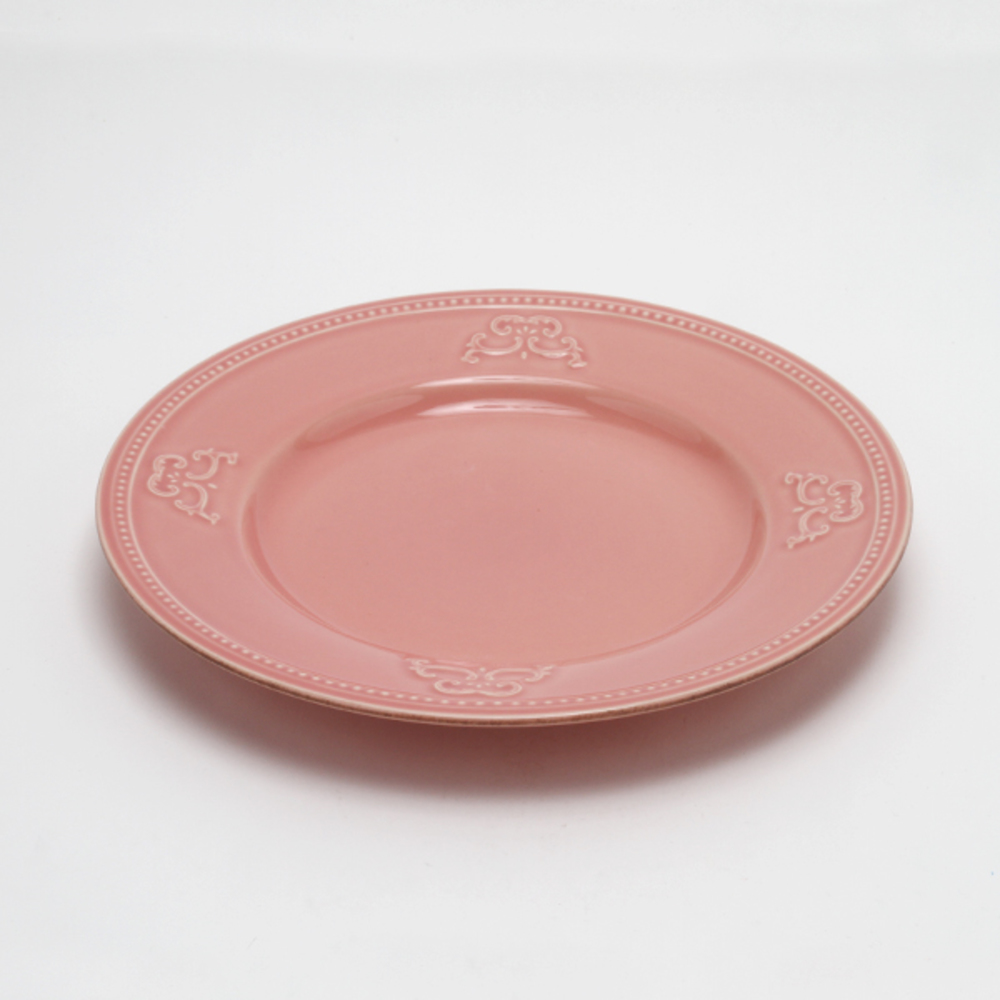 몰드펄 메달리온 원형 접시 25cm 핑크