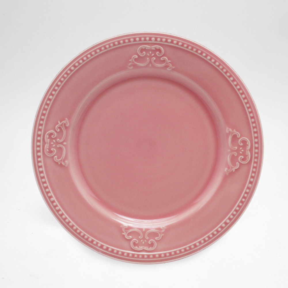 몰드펄 메달리온 디너 원형 접시 28cm 핑크
