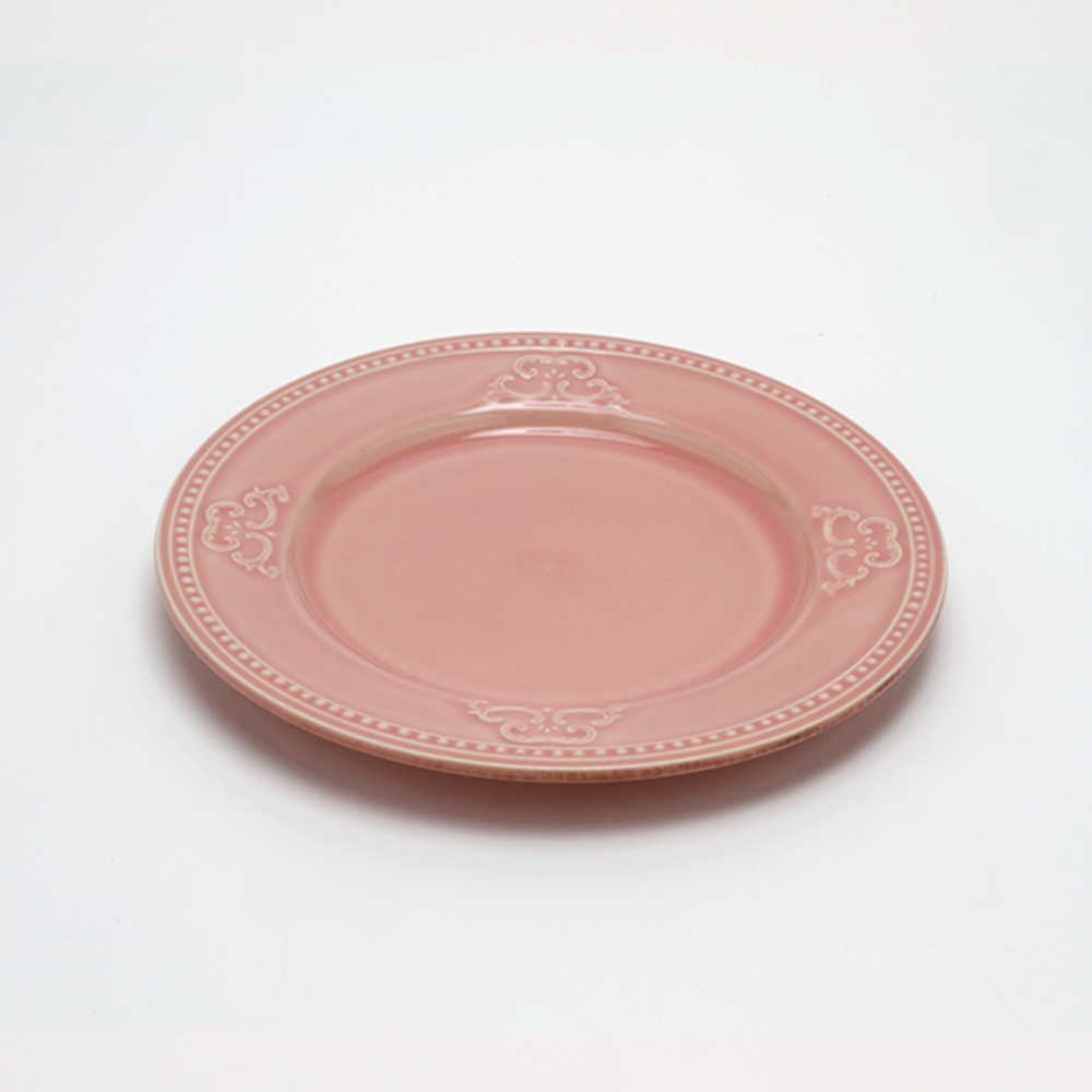 몰드펄 메달리온 원형 접시 21cm 핑크